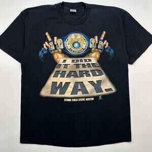 Vintage 90s Stone Cold Steve Austin Middle Finger Champion WWF WWE T-Shirt